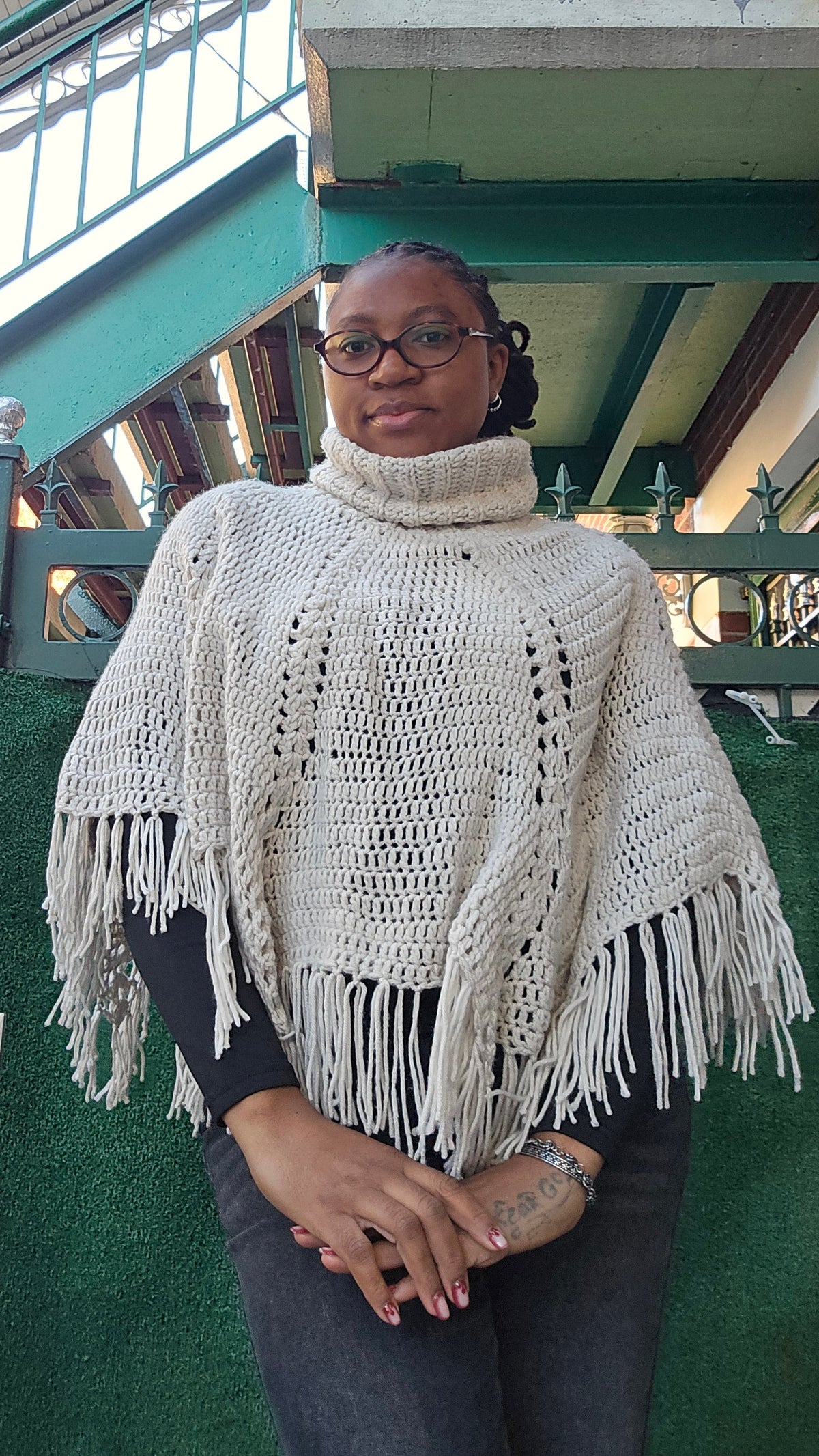 Crochet poncho fall autumn wear