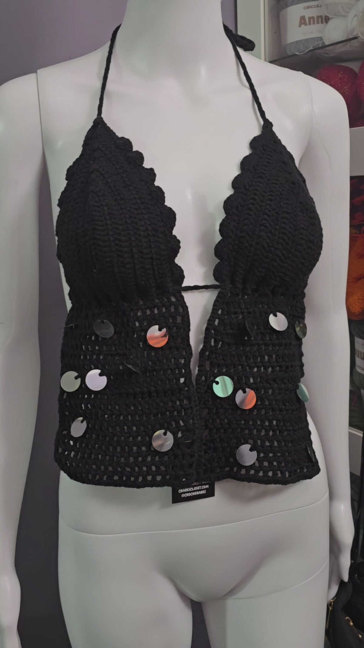 Sequin Crochet Top