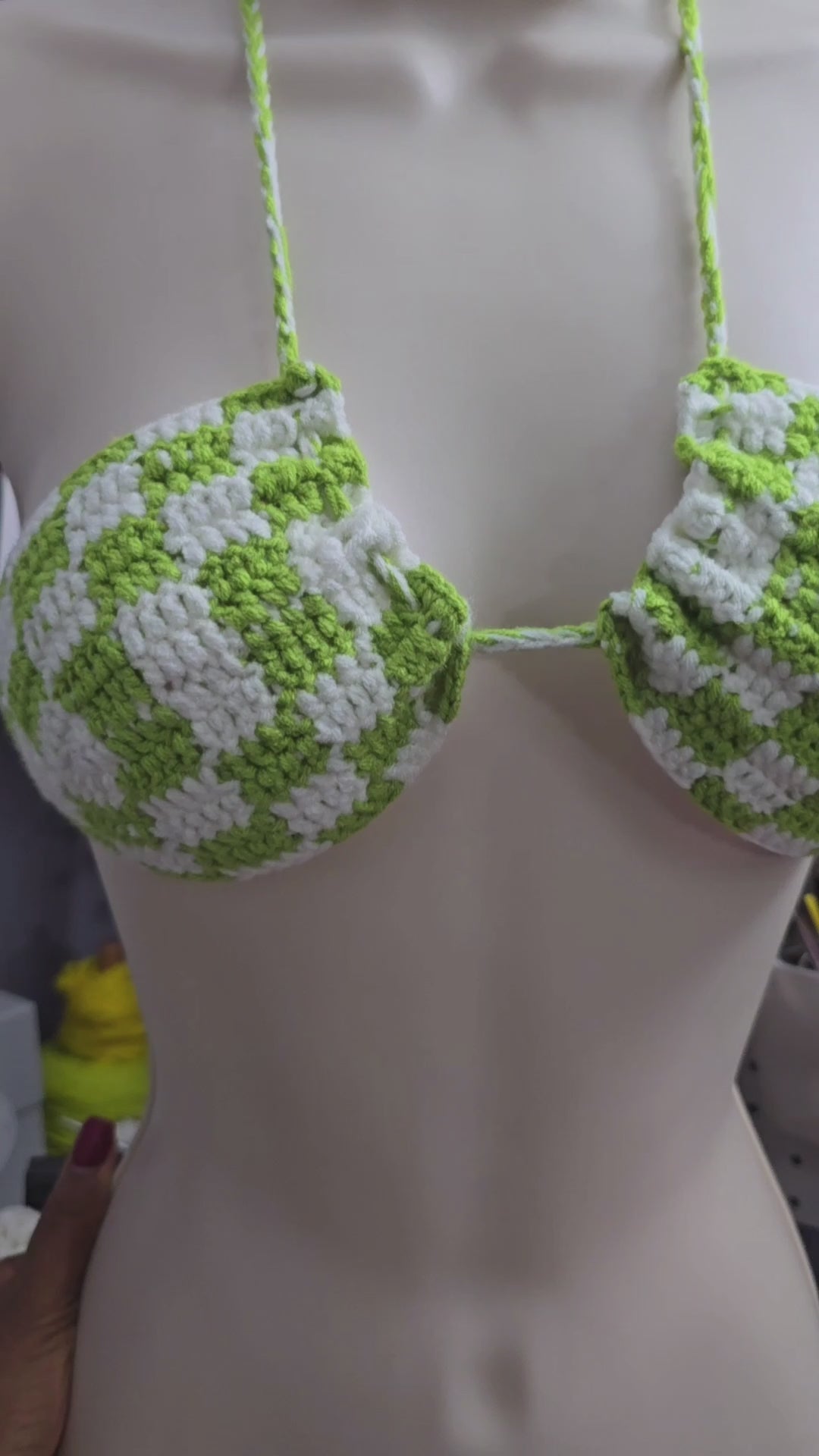 Crochet Checkered Bikini Pattern PDF Digital Download