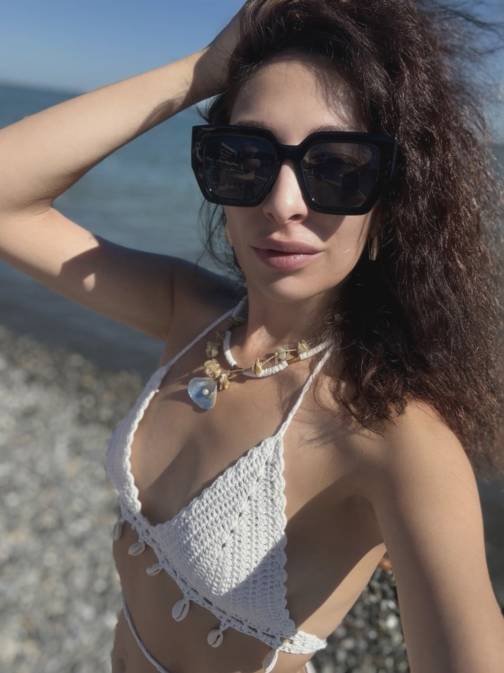 Haut au crochet pour fille de plage