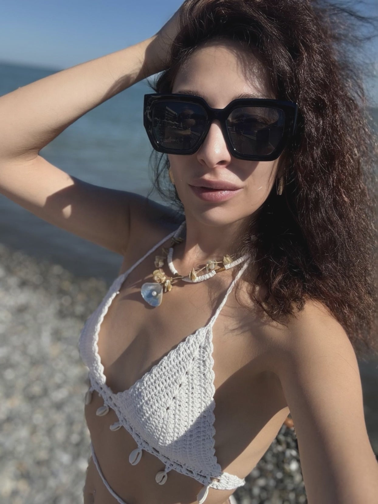 Haut au crochet pour fille de plage