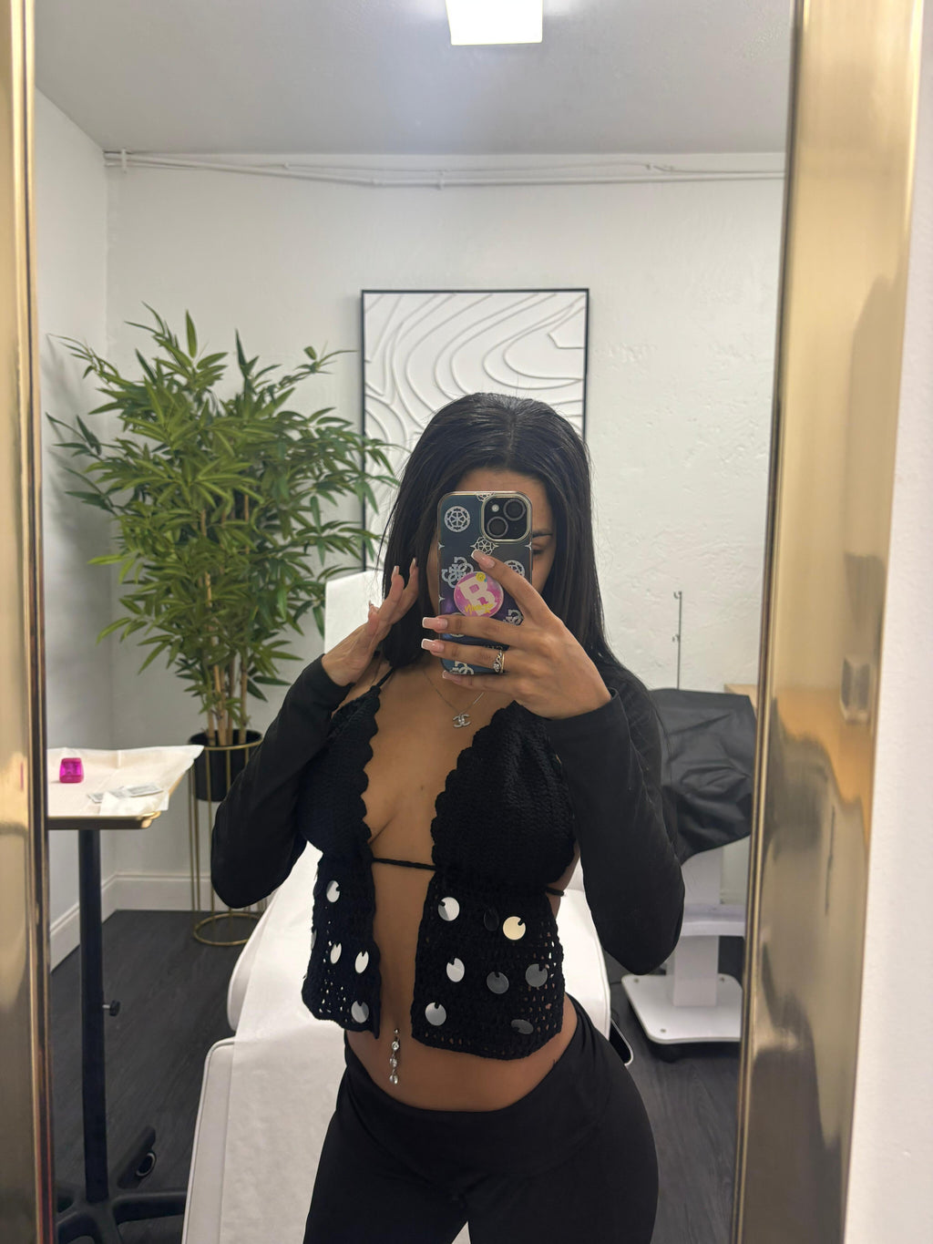 Sequin Crochet Top