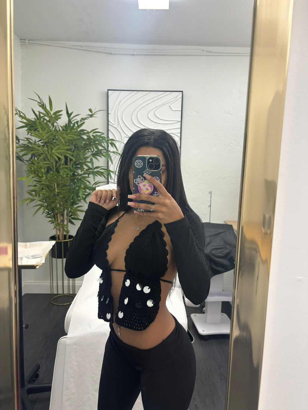 Sequin Crochet Top