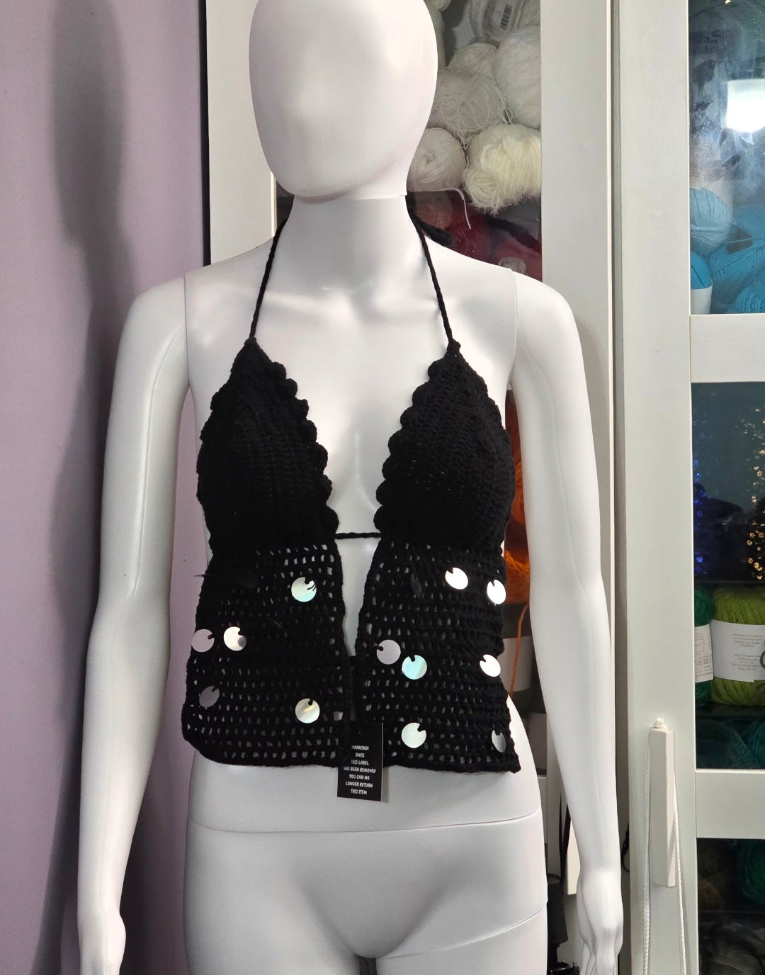 Sequin Crochet Top