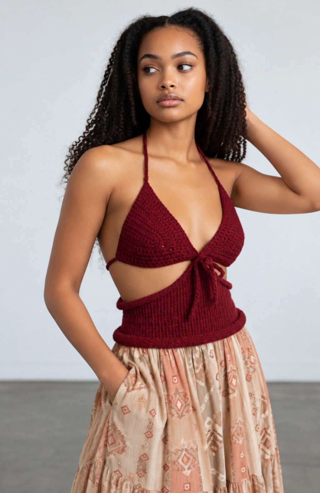 Crochebabes Knit Halter Top