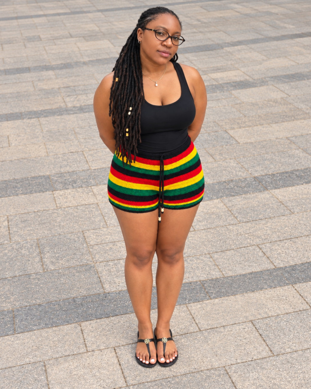 Rasta Crochet Shorts