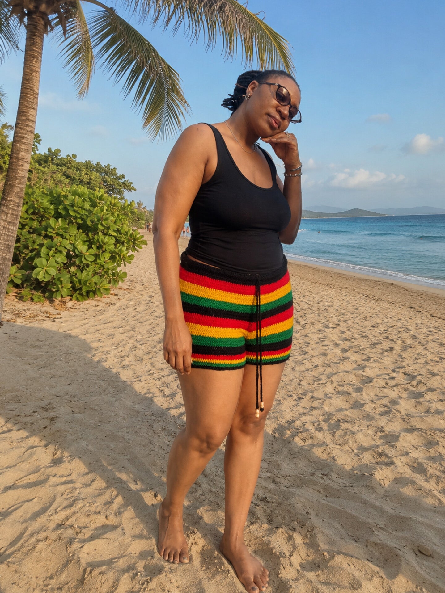 Rasta Crochet shorts